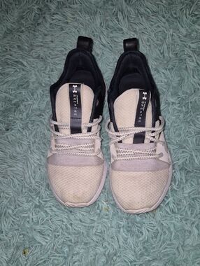 Under Armour White and Black Breathe Training Shoes